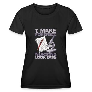Infirmière médico-légale - T-shirt sport Femme - noir - Devant - AI Model Female 172 light (172cm)