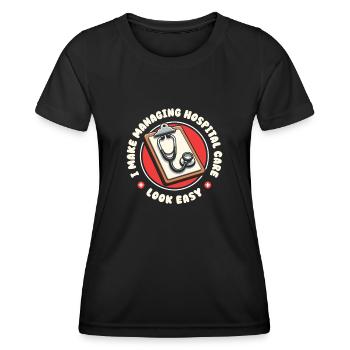Hospital doctor - Women's Functional T-Shirt - black - Front - AI Model Female 172 light (172cm)