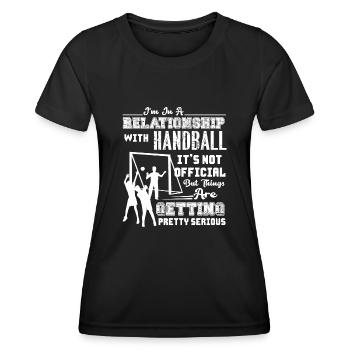 Handball In Relationship With Handball - Women's Functional T-Shirt - black - Front - AI Model Female 172 light (172cm)