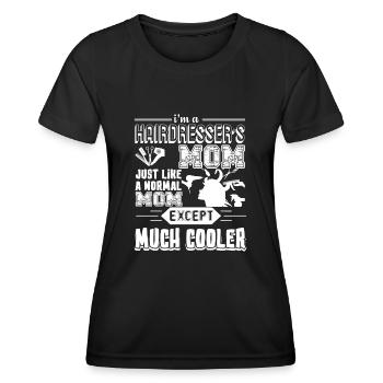 Hairdresser Hairdresser Mom Cooler - Women's Functional T-Shirt - black - Front - AI Model Female 172 light (172cm)