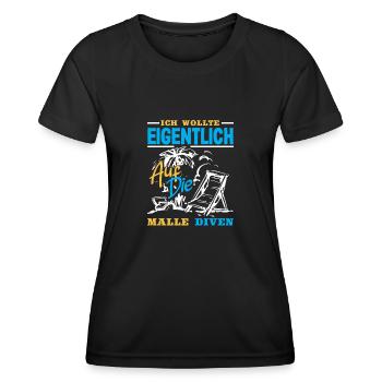 Mallorca Party Crew Mallorca Holidays - Women's Functional T-Shirt - black - Front - AI Model Female 172 light (172cm)
