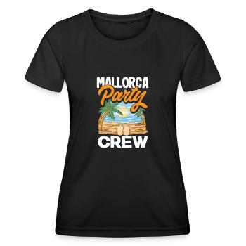Mallorca Party Crew Mallorca Holidays - Women's Functional T-Shirt - black - Front - AI Model Female 172 light (172cm)