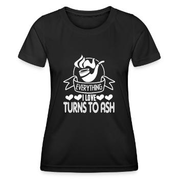 Cigar Smoking Funny Cigar Smoking - Women's Functional T-Shirt - black - Front - AI Model Female 172 light (172cm)