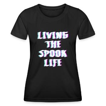 Vivre la vie fantôme Spook Life Appât - T-shirt sport Femme - noir - Devant - AI Model Female 172 light (172cm)