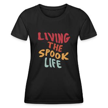 Vivre la vie fantôme Spook Life Appât - T-shirt sport Femme - noir - Devant - AI Model Female 172 light (172cm)
