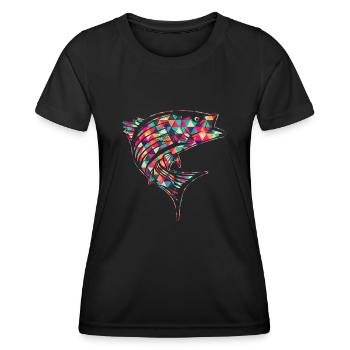 Striped Bass Striped bass Colorful - Women's Functional T-Shirt - black - Front - AI Model Female 172 light (172cm)