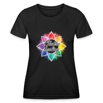 Chakra Healing Funny Chakra - Women's Functional T-Shirt - black - Front - AI Model Female 172 light (172cm)