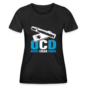 Cigar Smoking Obsessive Cigar Disorder - Women's Functional T-Shirt - black - Front - AI Model Female 172 light (172cm)