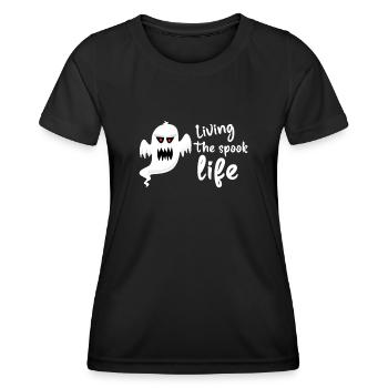 Vivre la vie fantôme Spook Life Appât - T-shirt sport Femme - noir - Devant - AI Model Female 172 light (172cm)