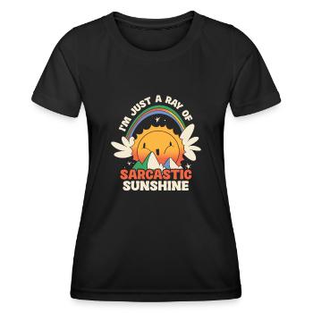 Ich Bin Nur Ein Strahl Von Sarkastischem - Frauen Funktions-T-Shirt - Schwarz - Vorne - AI Model Female 172 light (172cm)