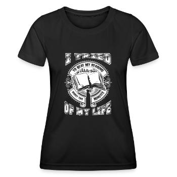 Reading Reading Addiction - Women's Functional T-Shirt - black - Front - AI Model Female 172 light (172cm)