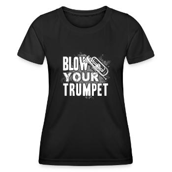 Trumpet Blow Your Trumpet - Women's Functional T-Shirt - black - Front - AI Model Female 172 light (172cm)