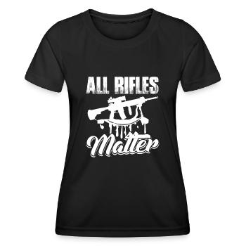 2nd Amendment All Rifles Matter - Women's Functional T-Shirt - black - Front - AI Model Female 172 light (172cm)