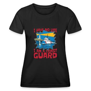 Garde-côte - T-shirt sport Femme - noir - Devant - AI Model Female 172 light (172cm)