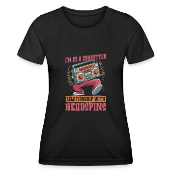Breakdance Breakdancer Breakdancing - Frauen Funktions-T-Shirt - Schwarz - Vorne - AI Model Female 172 light (172cm)