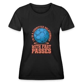 Handball Handballer - Frauen Funktions-T-Shirt - Schwarz - Vorne - AI Model Female 172 light (172cm)
