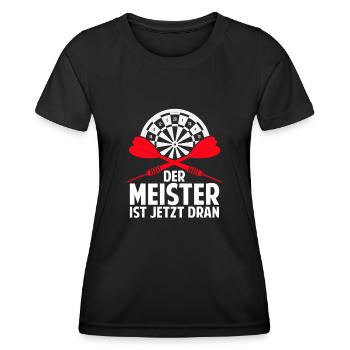Dart Spieler Darts WM - Frauen Funktions-T-Shirt - Schwarz - Vorne - AI Model Female 172 light (172cm)