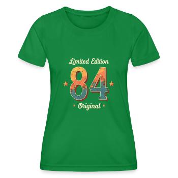 40th Birthday Man Wife 40 Years 1984 Gift - Women's Functional T-Shirt - kelly green - Front - AI Model Female 172 dark (172cm)