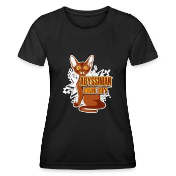 Abyssinian Worst Cat - Women's Functional T-Shirt - black - Front - AI Model Female 172 light (172cm)