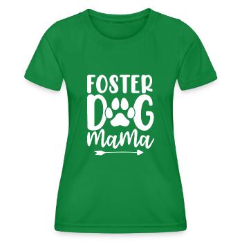 Chien d’accueil Mama Patte Adopter Animal Sauvetage Maman Chien - T-shirt sport Femme - vert - Devant - AI Model Female 172 dark (172cm)