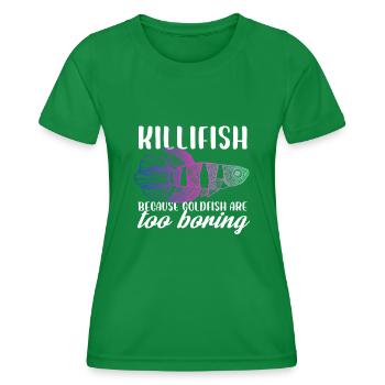 Killifish Parce que les poissons rouges sont trop ennuyeux Aquarium - T-shirt sport Femme - vert - Devant - AI Model Female 172 dark (172cm)