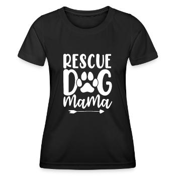 Rettungshund Mama Paw Adopt Shelter Fur Mama Tier - Frauen Funktions-T-Shirt - Schwarz - Vorne - AI Model Female 172 light (172cm)