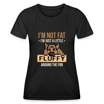 I'm Not Fat I'm Just A Little Fluffy Around The Fu - Women's Functional T-Shirt - black - Front - AI Model Female 172 light (172cm)