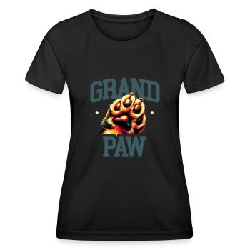 Grand Paw Berger Allemand Chien Amoureux Bergers GSD - T-shirt sport Femme - noir - Devant - AI Model Female 172 light (172cm)