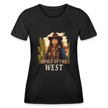 L’ DE L’OUEST - T-shirt sport Femme - noir - Devant - AI Model Female 172 light (172cm)