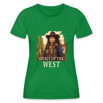 L’ DE L’OUEST - T-shirt sport Femme - vert - Devant - AI Model Female 172 dark (172cm)