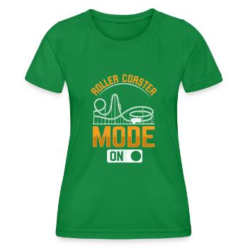 Parc à thème de montagnes russes - T-shirt sport Femme - vert - Devant - AI Model Female 172 dark (172cm)