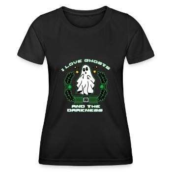 Ich liebe Geister und die Dunkelheit - Frauen Funktions-T-Shirt - Schwarz - Vorne - AI Model Female 172 light (172cm)
