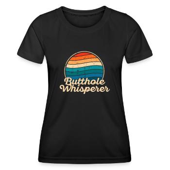 Butthole Whisperer - Women's Functional T-Shirt - black - Front - AI Model Female 172 light (172cm)