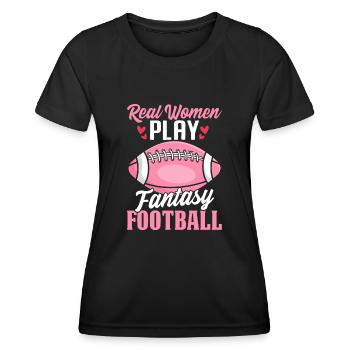 De vraies femmes jouent à Fantasy Football FFL Girls - T-shirt sport Femme - noir - Devant - AI Model Female 172 light (172cm)