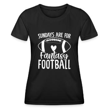 Le dimanche, c’est pour le Fantasy Football Commish FFL - T-shirt sport Femme - noir - Devant - AI Model Female 172 light (172cm)