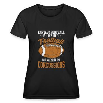 Fantasy Football ist wie echter Football Commish - Frauen Funktions-T-Shirt - Schwarz - Vorne - AI Model Female 172 light (172cm)