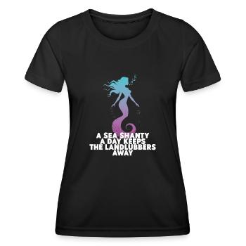 Sailor Meme Pirate Ship Ocean Sailing - Women's Functional T-Shirt - black - Front - AI Model Female 172 light (172cm)