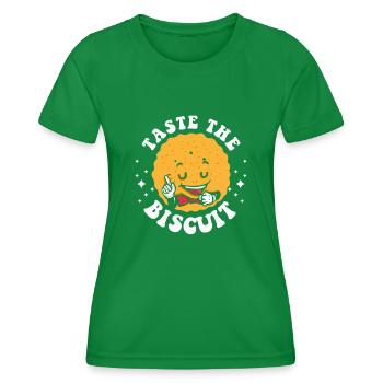 Schmecke den Keks Schmecke die Güte - Frauen Funktions-T-Shirt - Kelly Green - Vorne - AI Model Female 172 dark (172cm)