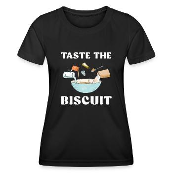 Taste The Biscuit Taste The Goodness - Women's Functional T-Shirt - black - Front - AI Model Female 172 light (172cm)