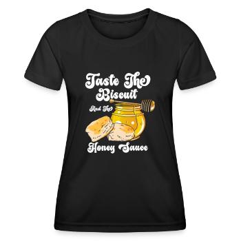 Taste The Biscuit Taste The Goodness - Women's Functional T-Shirt - black - Front - AI Model Female 172 light (172cm)