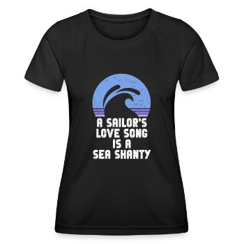 Matrose Meme Piratenschiff Ozean Segeln - Frauen Funktions-T-Shirt - Schwarz - Vorne - AI Model Female 172 light (172cm)
