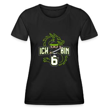 Ich Bin 6 Ninja Geburtstagsshirt - Frauen Funktions-T-Shirt - Schwarz - Vorne - AI Model Female 172 light (172cm)