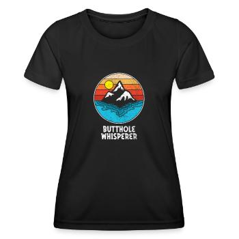 Butthole Whisperer - Women's Functional T-Shirt - black - Front - AI Model Female 172 light (172cm)