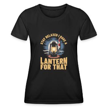 Gardien de phare - T-shirt sport Femme - noir - Devant - AI Model Female 172 light (172cm)