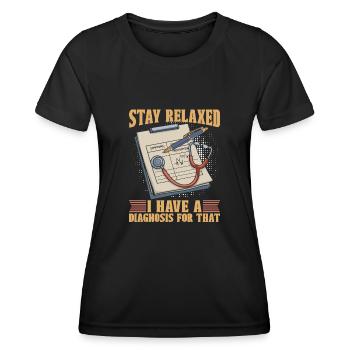Hospital doctor - Women's Functional T-Shirt - black - Front - AI Model Female 172 light (172cm)