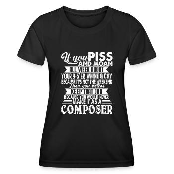 Composer Proud To Be A Composer - Women's Functional T-Shirt - black - Front - AI Model Female 172 light (172cm)