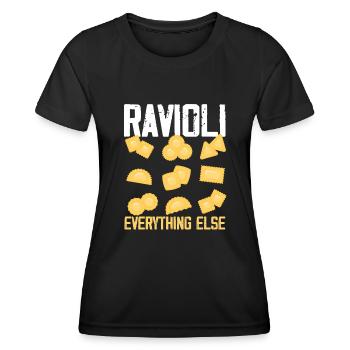 Ravioli Everything Else Italian Cuisine Culinary - Frauen Funktions-T-Shirt - Schwarz - Vorne - AI Model Female 172 light (172cm)
