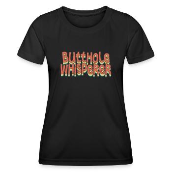 Butthole Whisperer - Women's Functional T-Shirt - black - Front - AI Model Female 172 light (172cm)