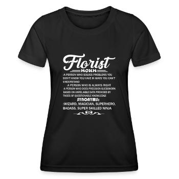 Florist Definition - Women's Functional T-Shirt - black - Front - AI Model Female 172 light (172cm)