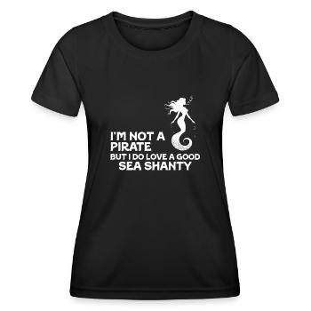 Sailor Meme Pirate Ship Ocean Sailing - Women's Functional T-Shirt - black - Front - AI Model Female 172 light (172cm)